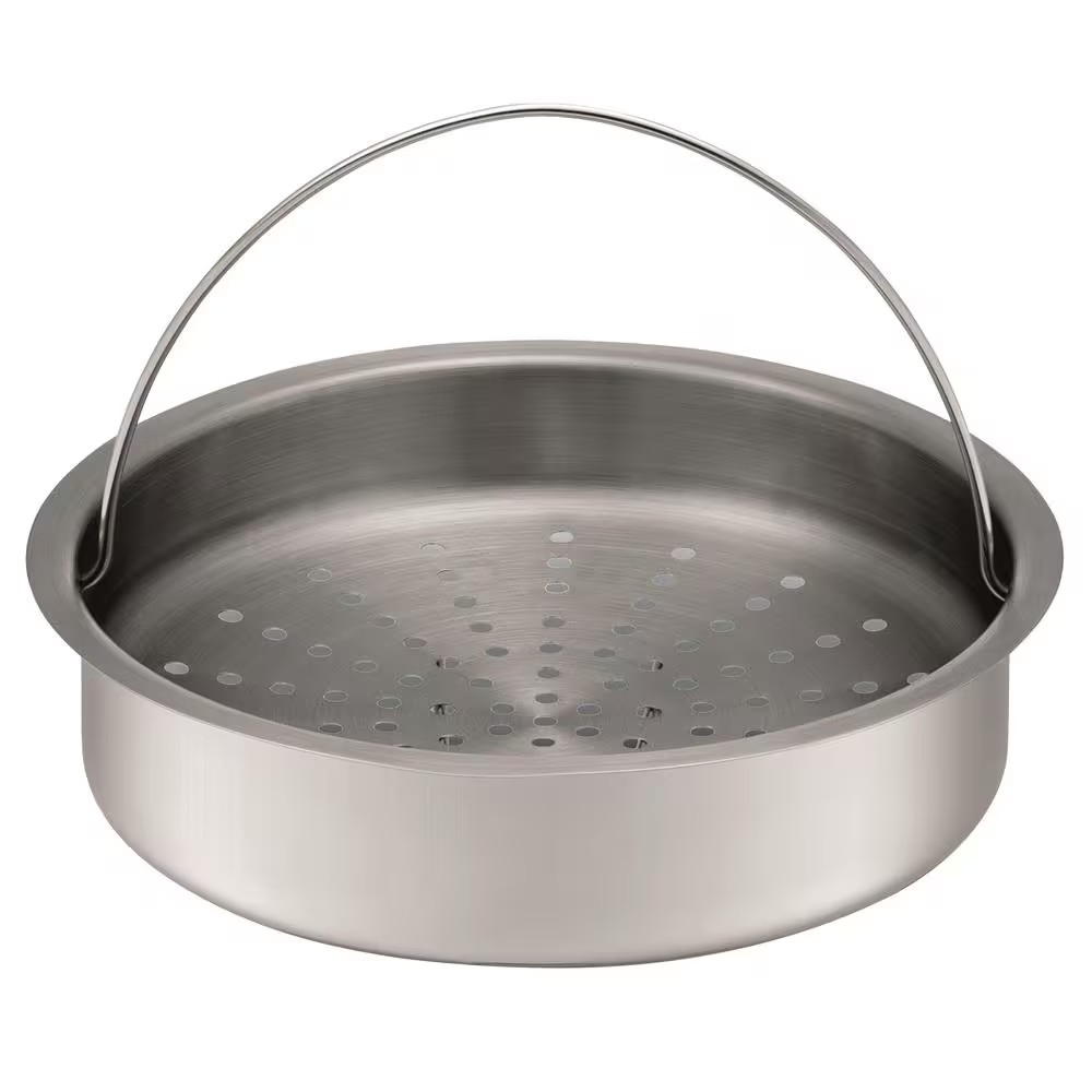 Panela de Pressão com Cesta 6L Rochedo em Aço Inox com Fundo Triplo, Fechamento Externo, 5 Sistemas de Segurança e Cesto de Vapor