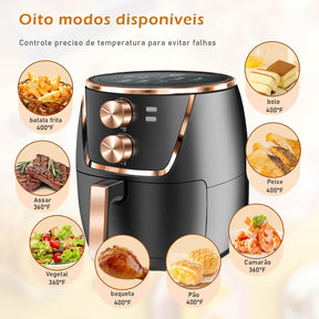 Air Fryer, Fritadeira Sem Óleo Air Fryer 5L, 1500W, WKK-002