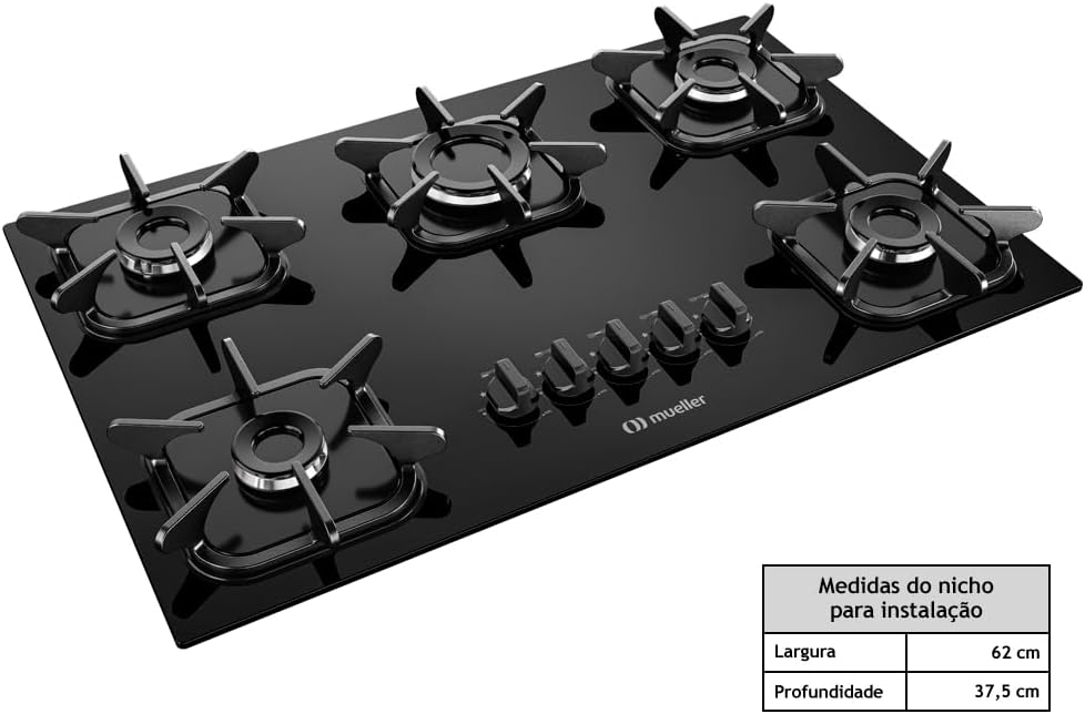 Cooktop 5 Bocas Mueller Bivolt G5