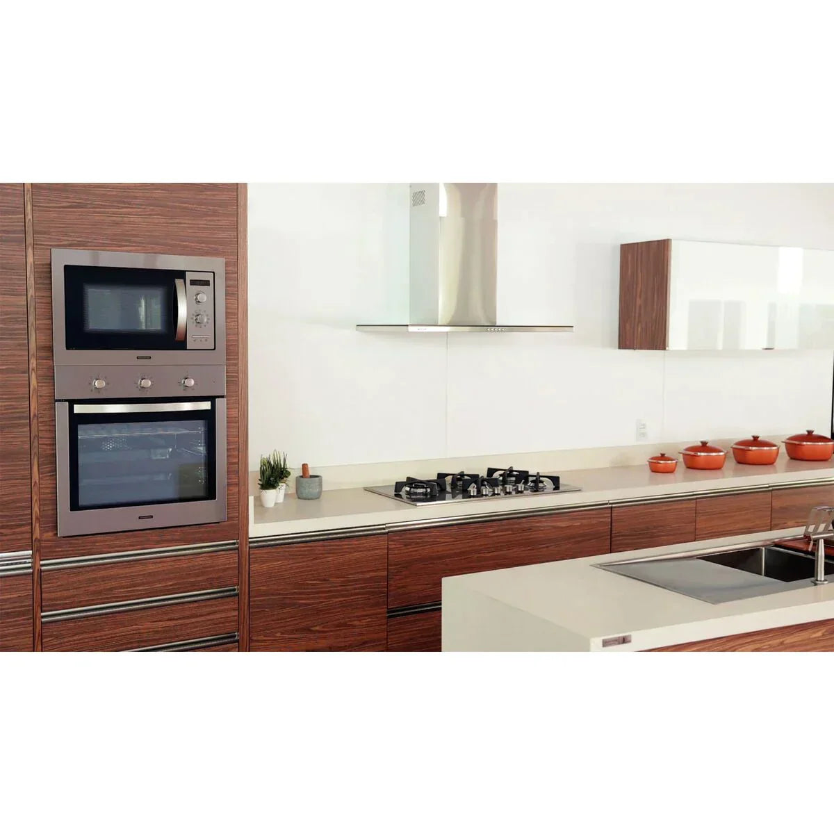 Micro-ondas de Embutir Tramontina Inox 60 25 L em Aço Inox com Acabamento Scotch Brite 8 Funções