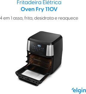 Fritadeira Forno Oven Fry 4 em 1 Elgin 12 Litros - Assa, Frita sem óleo, Desidrata e Reaquece