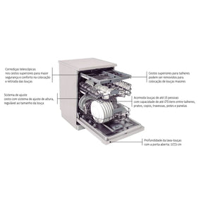 Lava-Louças Tramontina Inox 15 Serviços S15X 60 com 8 Programas e 6 Funções 220 V