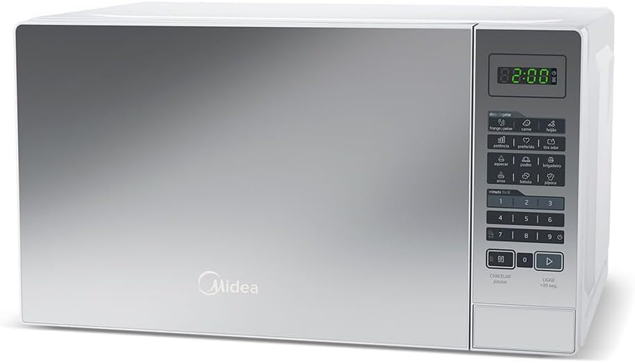 Forno Micro-ondas 20L Branco Espelhado Midea 127V MRAM21