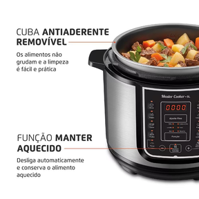 Panela Elétrica de Pressão Mondial Digital Master Cooker PE-38 5L - Preta