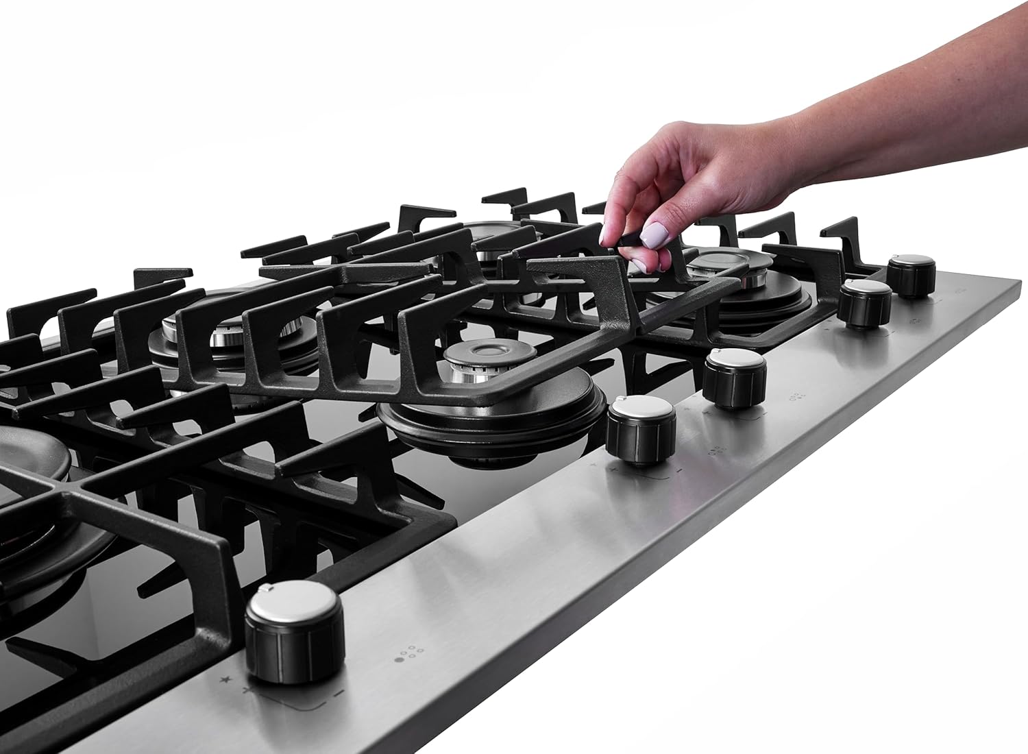 Cooktop à Gás Fischer 5 Bocas Platinium Mesa Vidro Preto 33810-92122