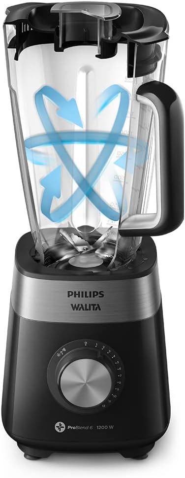 PHILIPS Liquidificador Série 5000, RI2242, Preto, Jarra Inquebrável, Walita