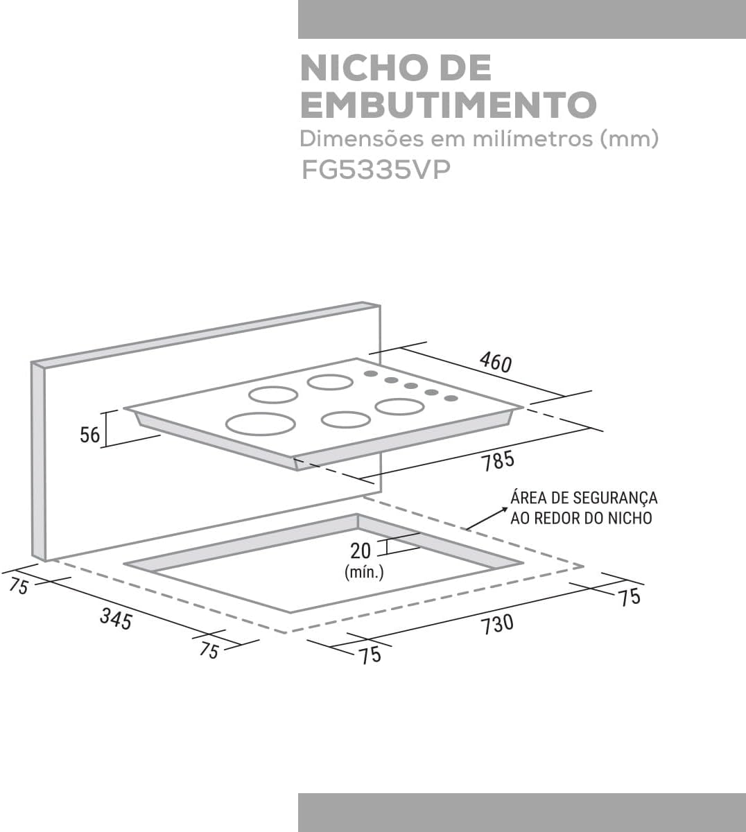 Suggar Cooktop Vidro Preto 5 Queimadores Esmaltados Trempes Ferro Fundido Tripla Chama Lateral FG5335VP