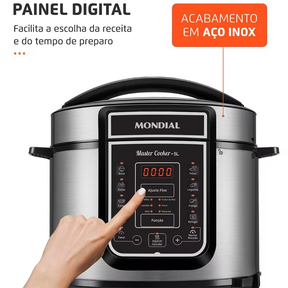 Panela Elétrica de Pressão Mondial Digital Master Cooker PE-38 5L - Preta