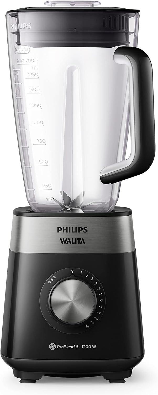 PHILIPS Liquidificador Série 5000, RI2242, Preto, Jarra Inquebrável, Walita