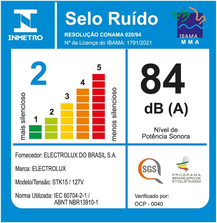 Electrolux, Aspirador pó vertical com fio portátil de mão 2 em 1 potente 1450W cabo 6m capacidade 1,6L filtro HEPA Electrolux STK15 127V Cinza Urban Grey STK