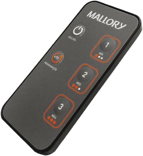 Ventilador de Coluna Mallory Chronos 126W, Silencioso, Com Controle Remoto, Hélice de 6 pás, Auto Desligamento Programável de até 7 Horas- PR – GR -