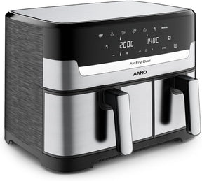 Fritadeira Sem Óleo Air Fryer Arno Dual 8,3L AFD2, Cestos Duplos Independentes, Função SYNC, Painel Digital, Inox, 1800W