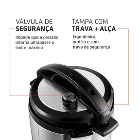 Panela Elétrica de Pressão Mondial PE-47 Pratic Cook 3L - Inox