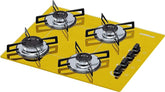 Cooktop 4 bocas Chamalux ultra chama Bivolt Gás Natural Trempe de Chapa Amarelo