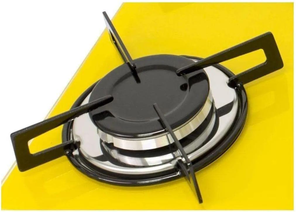 Cooktop 4 bocas Chamalux ultra chama Bivolt Gás Natural Trempe de Chapa Amarelo