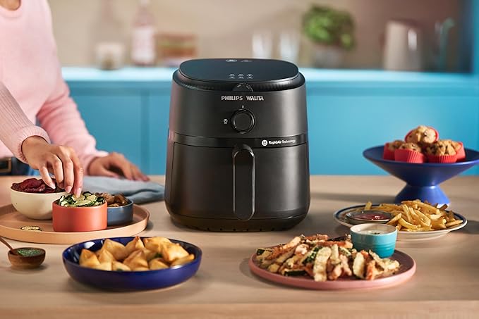 Fritadeira Airfryer Série 1000 XL, Philips Walita, 6,2 litros, Tecnologia RapidAir, Preta - NA130/00