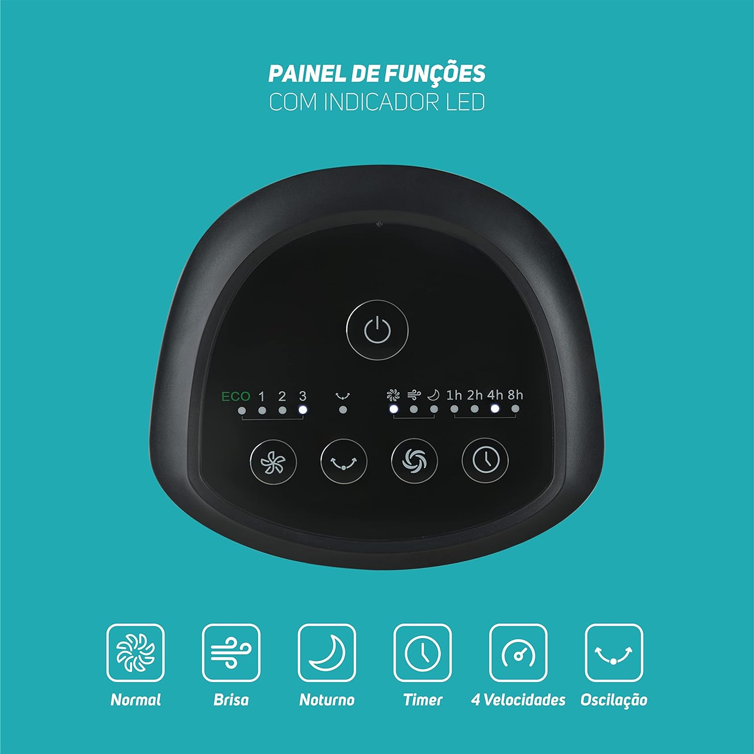 Ventilador de Parede e Mesa WAP FLOW TURBO com 8 Pás 3 Velocidades