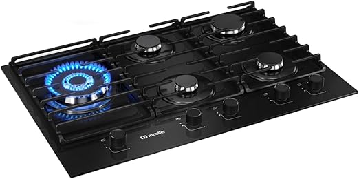 Cooktop Mueller 5 Bocas 77cm com Grade Dupla MCG5BM Bivolt