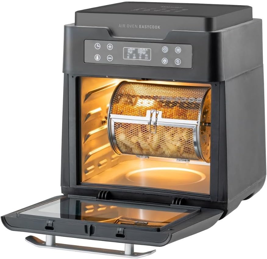 Fritadeira Air Oven Easycook Mallory 1500W Com12 Litros, Painel de LED, Visor de Vidro e Luz Interna, Multi função